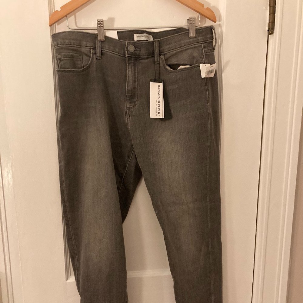 Banana Republic Gray Mid-Rise Skinny Jeans 32